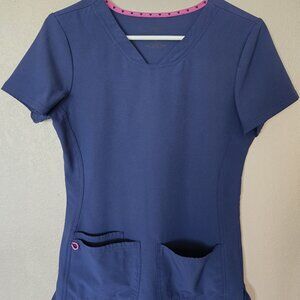 Cherokee XS Navy Scrub Top
